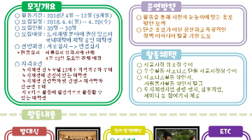 서울시 대학생 도시재생 홍보대사 모집